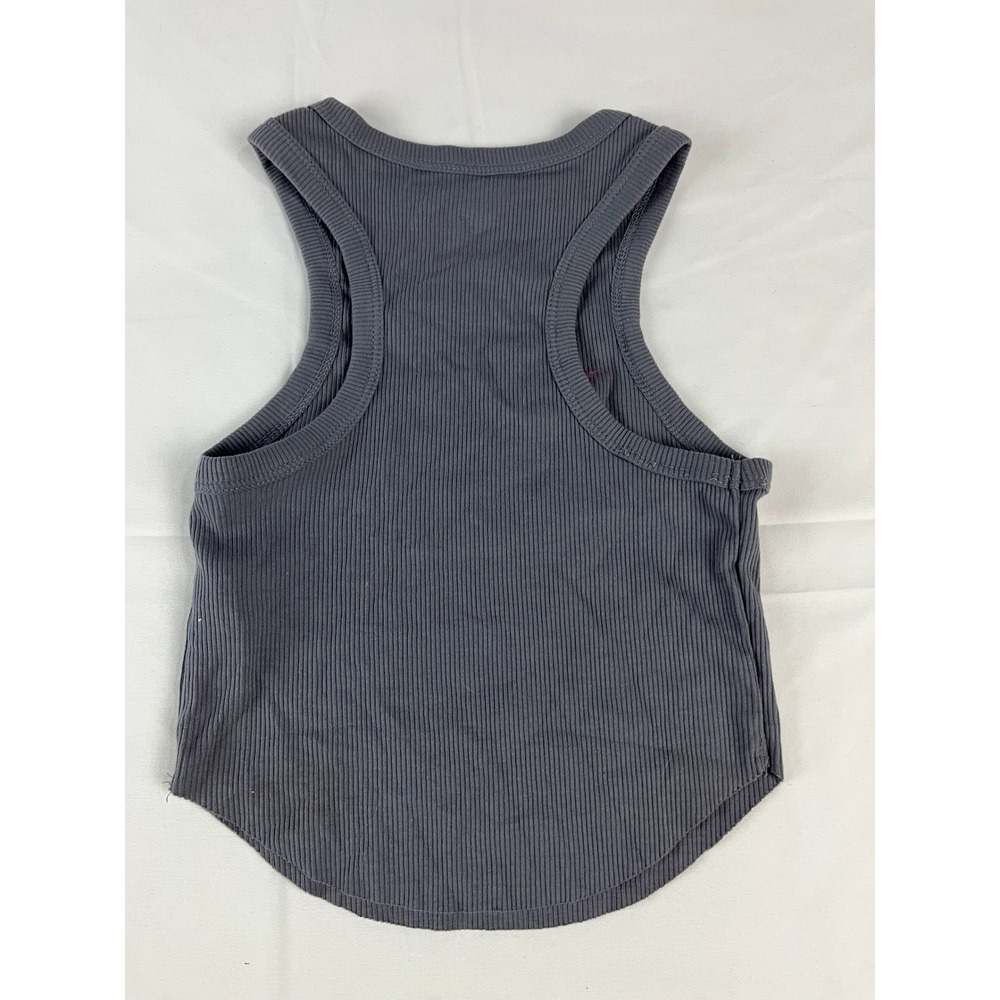 Wild Fable Ribbed Racerback Crop Tank Top Gray XXS - Picture 6 of 8